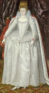 南安普顿伯爵夫人伊丽莎白弗农的肖像，c.1603 作者 英语学校